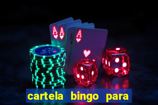 cartela bingo para cha de cozinha imprimir gratis